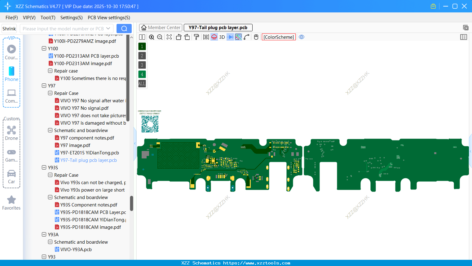 VIVO Y97-Tail Plug Pcb Layer